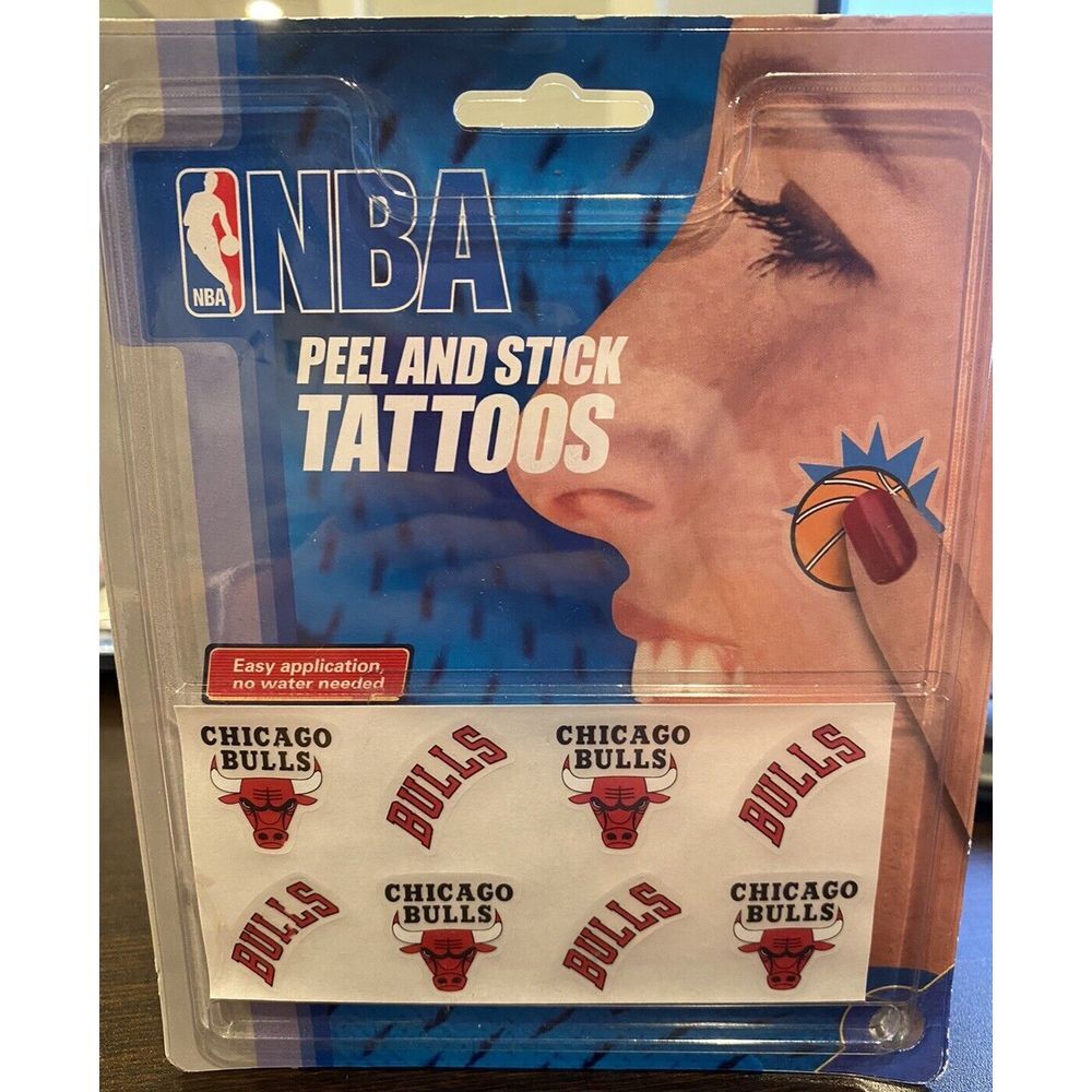 Chicago Bulls NBA Peel and Stick Tattoos‎ Rico Industries Set of 8 New